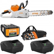 Stihl MSA 220 C-B Chainsaw (BareTool), (2) Battery, Charger, Bag Bundle